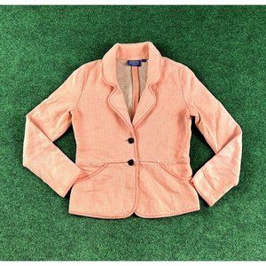 Pendleton Pink 2 Button Cotton‎ Jaquard Print Blazer Womens Size Small